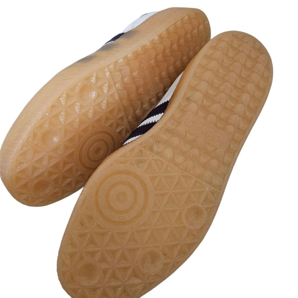 ADIDAS SAMBA Women's White/Purple Leather Lace Up Shoes Sneakers Sz 7.5 - Picture 8 of 8